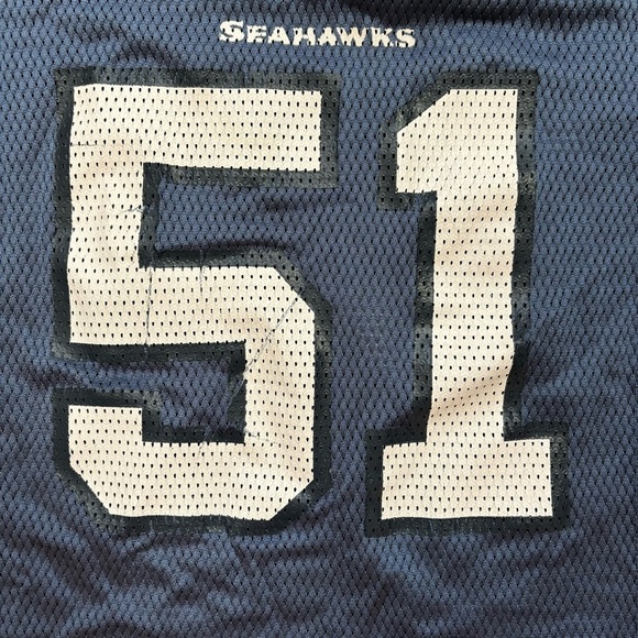 Reebok NFL Seattle Seahawks Blue Football Irvin/Oluwatimi #51 Jersey - Picture 3 of 8